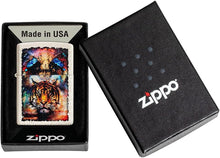 Load image into Gallery viewer, Zippo Psychedelic Tiger Design Mercury Glass Pocket Lighter
