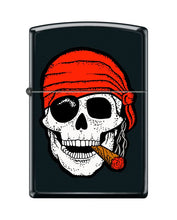 Load image into Gallery viewer, Zippo Lighter- Personalized Engrave Skull with Cigar Black Matte #Z5489