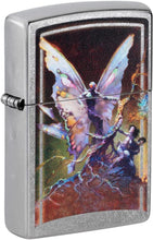 Load image into Gallery viewer, Zippo Frank Frazetta Mythical Fairy Street Chrome Pocket Lighter