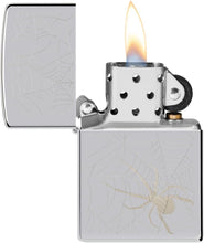 Load image into Gallery viewer, Zippo Lighter- Personalized Engrave Animals Outdoors Nature Spider Web 48767