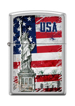 Load image into Gallery viewer, Zippo Lighter- Personalized Engrave for USA Statue Liberty Flag New York #Z5159