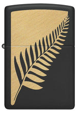 Load image into Gallery viewer, Zippo Lighter - Custom Engraved with Your Message - Zen Flora Design - Black Matte 46473