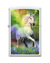 Load image into Gallery viewer, Zippo Lighter -for Anne Stokes Unicorn Horned Horse Rainbow Butterfly #Z5330