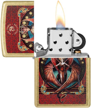Load image into Gallery viewer, Zippo - Customized Message on Anne Stokes Copperwing Dragon Street Brass 46689