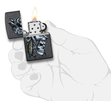 Load image into Gallery viewer, Zippo Lighter- Personalized Engrave Wolf WolvesZippo Lighter Black Crackle 29863