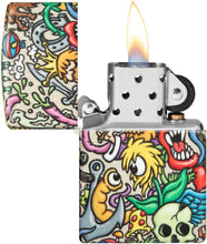 Load image into Gallery viewer, Zippo Lighter - Custom Message Engrave Crazy Collage, 540 Color - Matte 48394