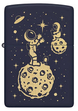 Load image into Gallery viewer, Zippo Lighter - Custom Engraved with Your Message - Lost in Space Design, Engraved - Navy Matte 46423