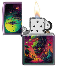 Load image into Gallery viewer, Zippo Lighter - Custom Engraved with Your Message for Distant Lands Design Iridescent Pocket Lighter 46238