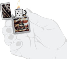 Load image into Gallery viewer, Zippo - Customized Message on Don't Tread on Me® Street Chrome Pocket 46417