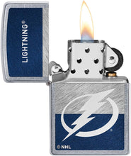 Load image into Gallery viewer, Zippo 2021 NHL Tampa Bay Lightning Street Chrome Pocket Lighter