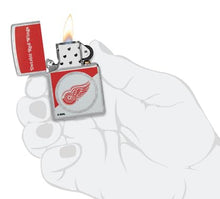Load image into Gallery viewer, Zippo Lighter - Custom Engraved with Your Message for NHL Detroit Red Wings 2024 Street Chrome Pocket Lighter 46190