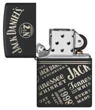 Load image into Gallery viewer, Zippo Lighter - Custom Engraved with Your Message for Jack Daniel's Every Drop Design Regular Media Chrome Black Matte Pocket Lighter 46279