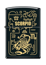 Load image into Gallery viewer, Zippo Lighter- Personalized Message Engrave for Scorpio Zodiac Black Matte Z5307