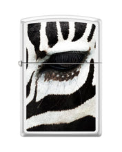 Load image into Gallery viewer, Zippo Lighter- Personalized Engrave Zebra Eye White Matte Z5476
