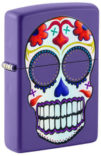Load image into Gallery viewer, Zippo Lighter - Personalized Customize Message Engrave on Backside for Skull Emblem Design Part1 (Purple Matte #49859)
