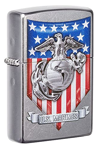 Zippo Lighter- Personalized Engrave for U.S. Marine Corps USMC Globe #49317