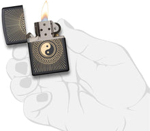 Load image into Gallery viewer, Zippo Yin Yang 2 Black Matte Pocket Lighter
