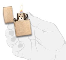 Load image into Gallery viewer, Zippo Lighter - Personalized Custom Message Engrave on Brass Windproof Lighter Tumbled Brass Armor 28496
