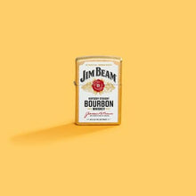 Load image into Gallery viewer, Zippo Lighter - Custom Engraved with Your Message for Jim Beam Label Design Regular Street Brass Pocket Lighter 46305
