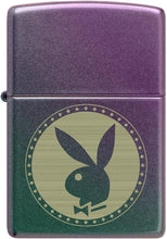 Load image into Gallery viewer, Zippo Playboy Engraved Rabbit Head Iridescent Pocket Lighter

