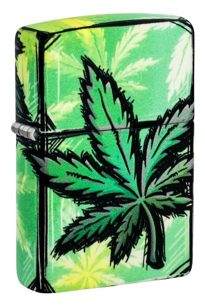 Zippo Lighter - Custom Engraved with Your Message for Glowing Leaves Design 540 Color Glow in The Dark Pocket Lighter 46253