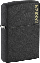Load image into Gallery viewer, Zippo Lighter - Customized Message on Classic Black Crackle Logo Pocket 236ZL
