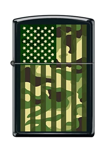 Zippo Lighter- Personalized for US Patriotic Camo Flag USA Z5282