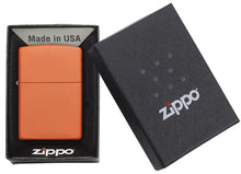 Load image into Gallery viewer, Zippo Lighter – Personalized Custom Message Engraved Windproof Classic Pocket Lighter Orange Matte
