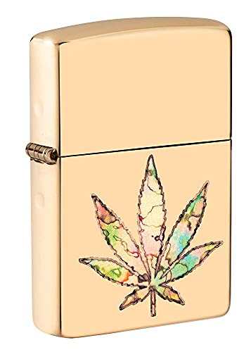 Zippo Lighter- Personalized Engrave for Leaf Designs High Polish #49240