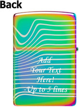 Load image into Gallery viewer, Zippo Lighter- Personalized Message for Geometric Patterns Wavy Pattern 48775
