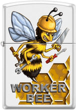 Load image into Gallery viewer, Zippo Lighter- Personalized Engrave Worker Bee White Matte #Z5471
