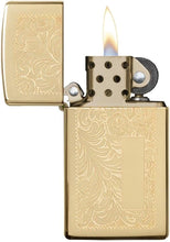 Load image into Gallery viewer, Zippo Lighter- Personalized Engrave on Slim Size Polish Brass #1652B
