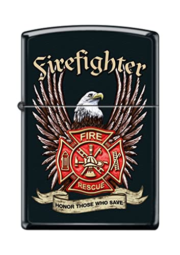 Zippo Lighter- Personalized Engrave for Firefighter Eagles Shield Fireman #Z5178