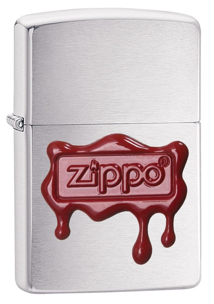 Zippo Lighter - Personalized Message Engraved on Backside Red Wax Seal Zippo Logo #29492