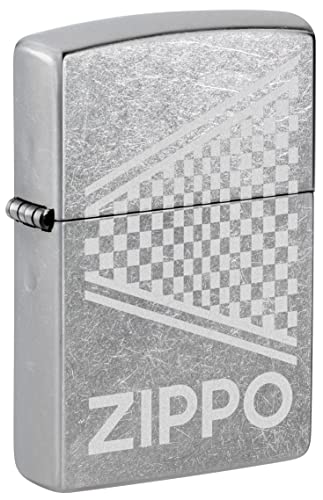 Zippo Lighter- Personalized Engrave Checkered Flag Racing Road Track 48492