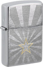 Load image into Gallery viewer, Zippo Lighter - Customized Message Engraved Star Western - Brushed Chrome 48657
