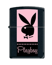 Load image into Gallery viewer, Zippo Lighter - Personalized Customize Message Engrave on Backside for Playboy Bunny (Black Matte Z5326)
