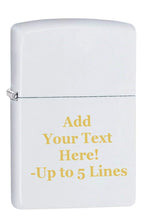 Load image into Gallery viewer, Zippo Lighter - Personalized Customize Message Engrave on Backside for Zippo Flame Design #Z6033
