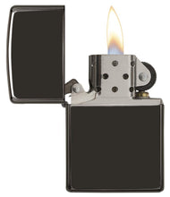 Load image into Gallery viewer, Zippo Lighter - Personalized Message Engraved on Colored Windproof Lighter High Polish Black 24756
