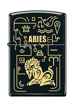 Load image into Gallery viewer, Zippo Lighter- Personalized Message Engrave for Aries Zodiac Black Matte #Z5299

