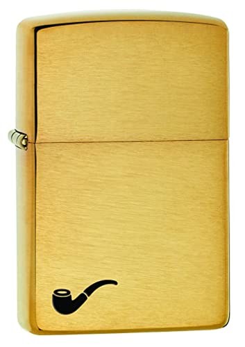 Zippo Lighter- Personalized Message Engrave for Pipe Lighter Brushed Brass Z5009