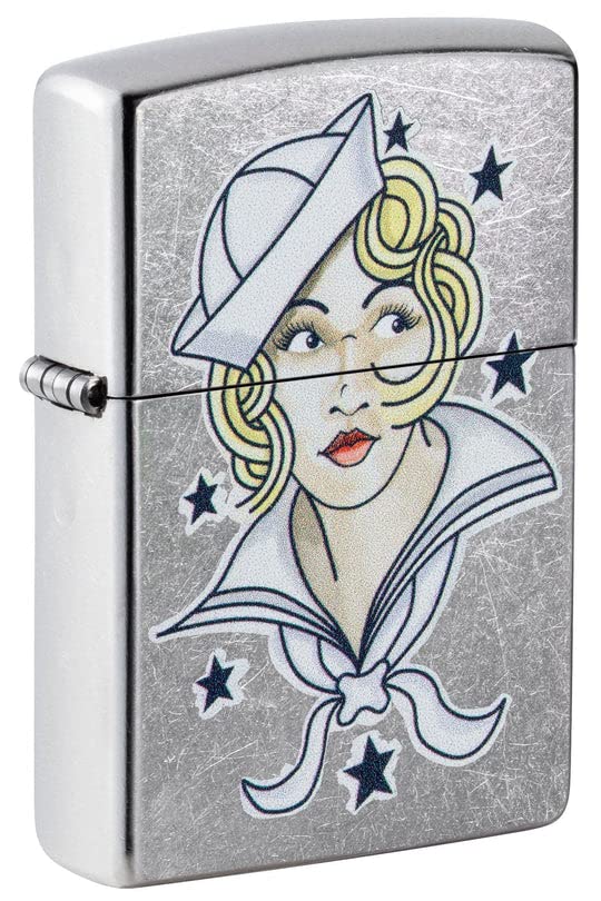 Zippo Lighter-Personalized Engrave for Special Designs Sailor Girl Tattoo 49789