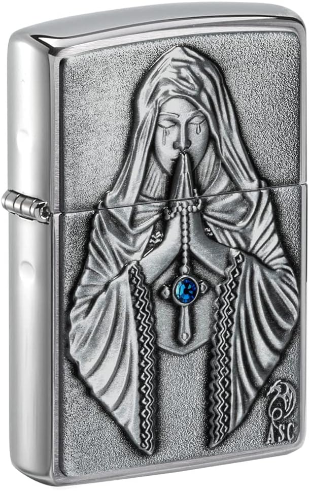 Zippo Anne Stokes Gothic Prayer Emblem Pocket Lighter