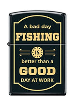 Load image into Gallery viewer, Zippo Lighter- Personalized Engrave for Bad Day Good Day Fishing #Z5293
