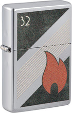 Load image into Gallery viewer, Zippo 32 Flame Design Vintage High Polish Chrome Pocket Lighter
