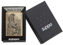 Load image into Gallery viewer, Zippo Lighter- Personalized Engrave Americana Eagle Prey Flag Patriotic #20854
