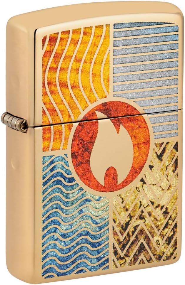 Zippo Lighter- Personalized Engrave Windproof Lighter Elements of Earth 48729