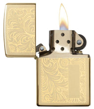 Load image into Gallery viewer, Zippo Lighter - Personalized Custom Message Engrave on Brass Windproof Lighter Venetian 352B
