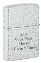Load image into Gallery viewer, Zippo Lighter - Custom Message Engrave Glacier Color with Zippo Logo - 46020ZL
