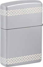 Load image into Gallery viewer, Zippo Laser 360° Clover Design High Polish Chrome Pocklet Lighter
